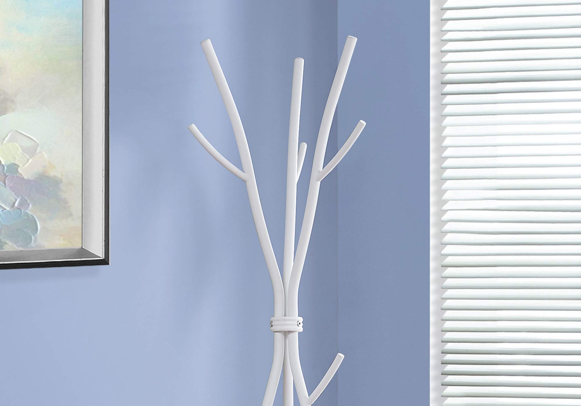 HomeRoots Coat Rack - 74' H/White Metal