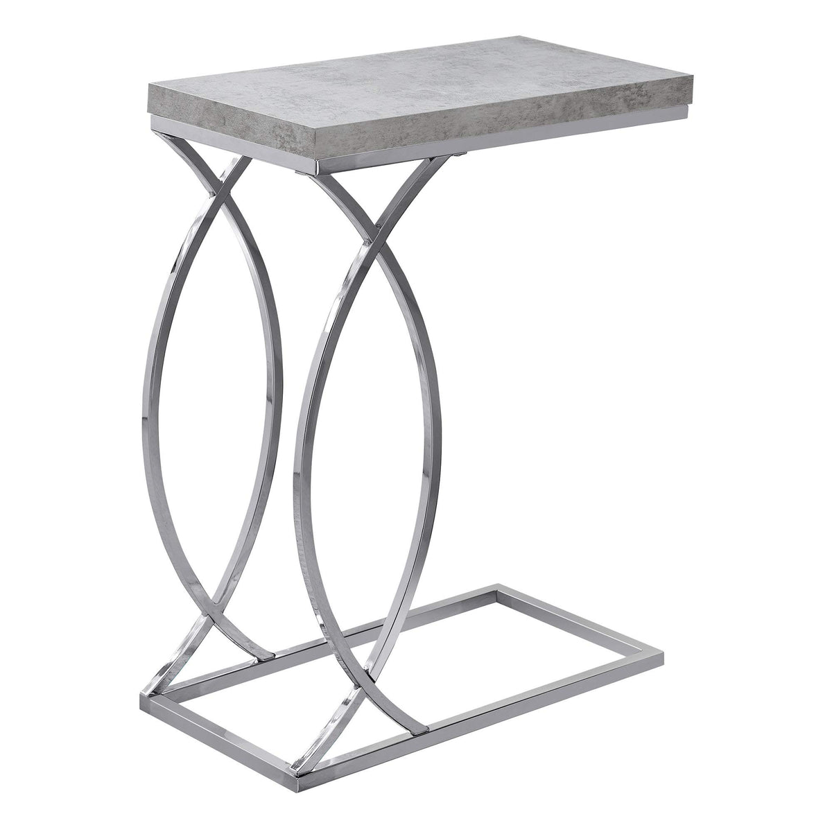 HomeRoots Furniture 18.25-inch x 10.25-inch x 25-inch Grey, MDF, Laminate, Metal - Accent Table