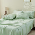 Gokotta Queen Sheet Set, 100% Tanboocel Rayon Derived From Bamboo Sheets Queen Size 6 Pieces Set, Soft & Silky Breathable Sheets
