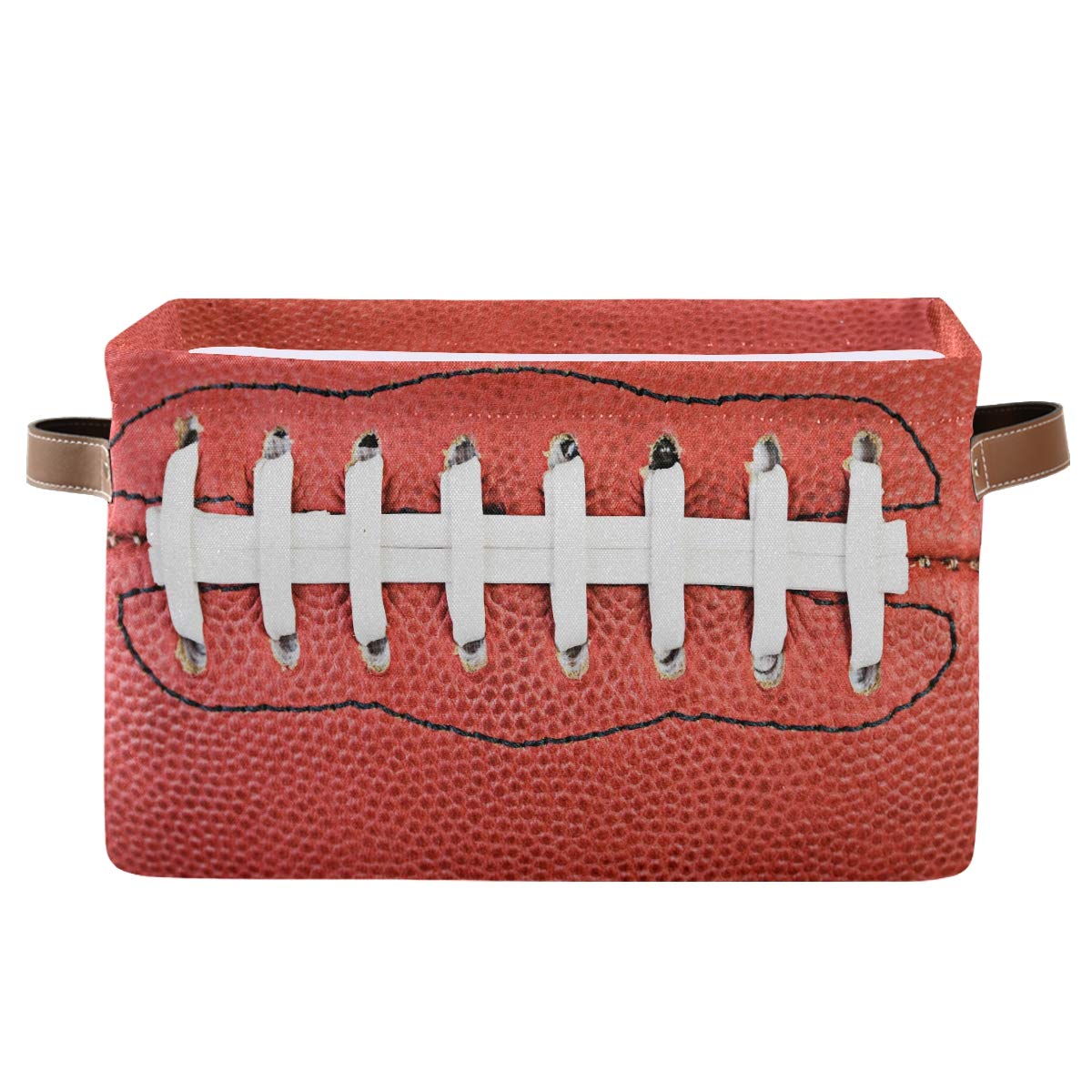 Storage Basket Cube American Football Laces Large Collapsible Toys Storage Box Bin Laundry Organizer for Closet Shelf Nursery Ki