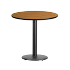 Flash Furniture 30'' Round Natural Laminate Table Top With 18'' Round Table Height Base