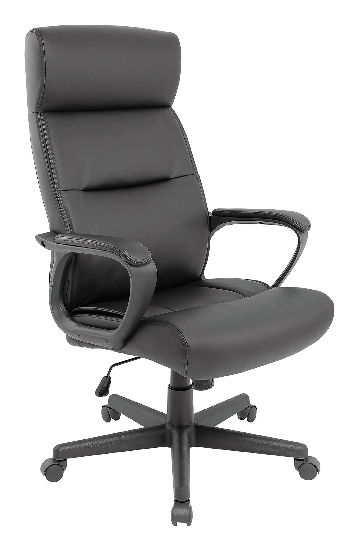Staples Rutherford Ergonomic Manager And Executive Office Chair, High Back Swivel, Adjustable Height, Luxura Faux Leather, Black