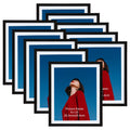 Lavezee 9x11 Black Picture Frame Set of 10, Bulk Collage Frames for Photos 8x10 with Mat or 9x11 without Mat, Table Top and Wall