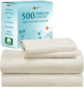 California Design Den Full Size Sheet Set - 100% Cotton 500 Thread Count, Cooling Deep Pocket Bed Sheets With Fitted Elastic She