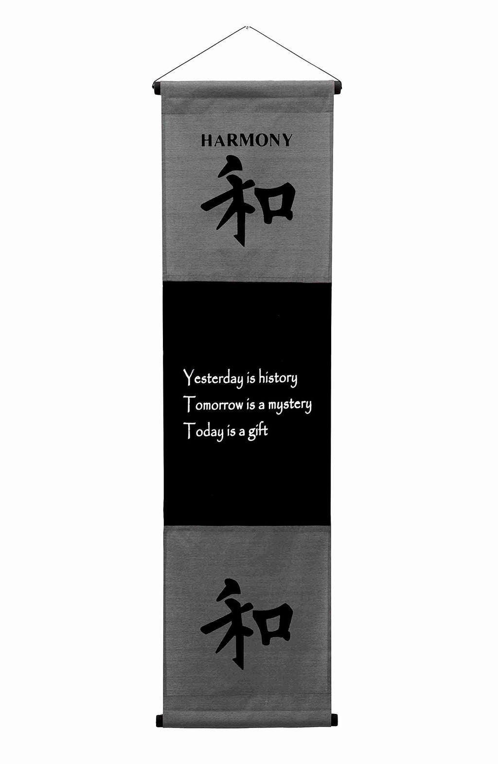 G6 Collection Inspirational Wall Decor Harmony Banner Large, Inspiring Quote Wall Hanging Scroll, Affirmation Motivational Uplif