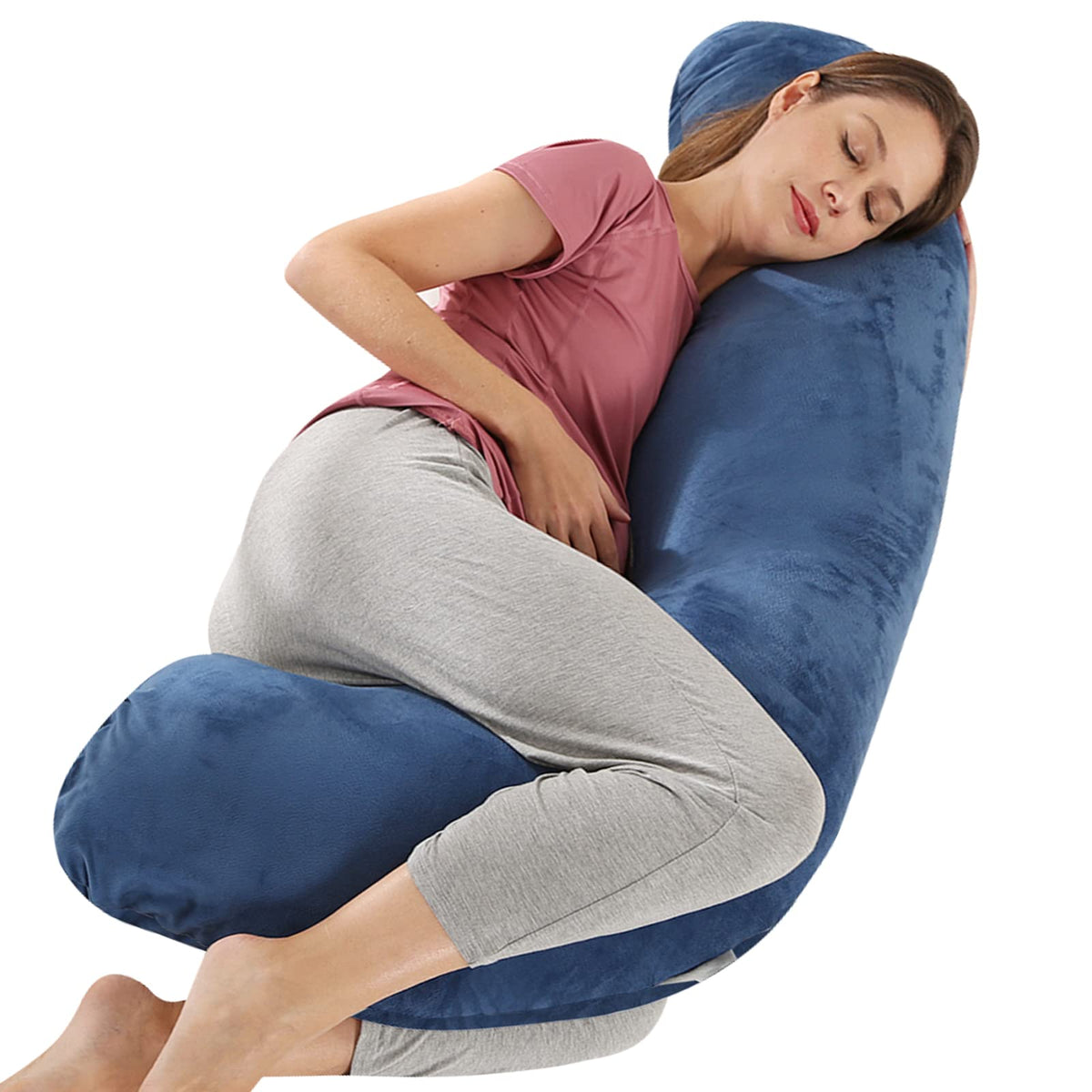 Battop Pregnancy Pillows For Sleeping,Body Maternity Pillow With Cooling Washable Cover,Support For Back,Hips,Legs,Belly For Pre