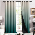 Story@Home 100% True Blackout Semi Long Door Curtains 8 Feet Long Set Of 1 | Gradient Printed | Room Darkening Curtain | Ombre C