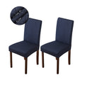Genina Waterproof Chair Covers for Dining Room Dining Chair Covers Kitchen Parsons Chair Covers (Navy Blue, 2 PCS)
