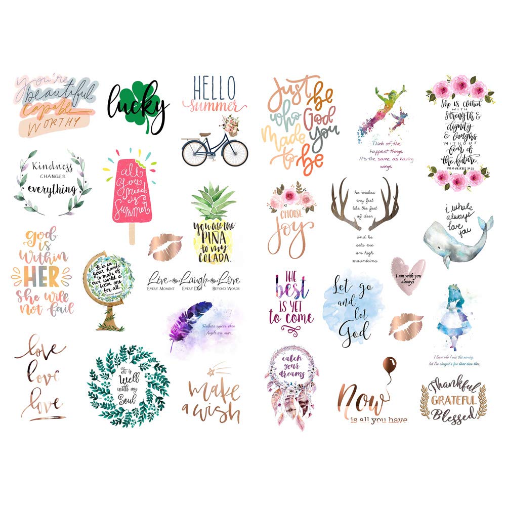 Seasonstorm Colorful Bless Greeting Words Precut Aesthetic Scrapbook Collage Paper Journal Stickers Fancy Stationery Accessories