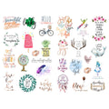 Seasonstorm Colorful Bless Greeting Words Precut Aesthetic Scrapbook Collage Paper Journal Stickers Fancy Stationery Accessories