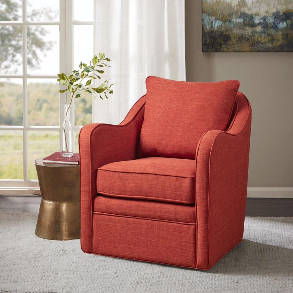 Madison Park Transitional Brianne Brianne Swivel Chair with Orange MP103-1144