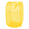 Aplter Pop Up Laundry Basket Mesh Collapsible Laundry Basket Foldable Popup Hamper for Bedroom, Dorms, Travel, Cruise, Yellow