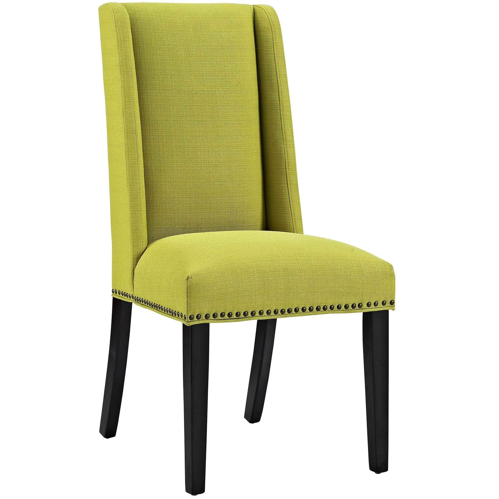 Modway Baron Fabric Set Of 2, Two Dining Chair, Wheatgrass