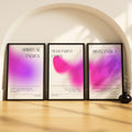 SoulAbiti Spiritual Energy & Transcendent Energy & Divine Energy set of 3 Framed Wall Print 12x18 inch Black Frame PlexiGlass A