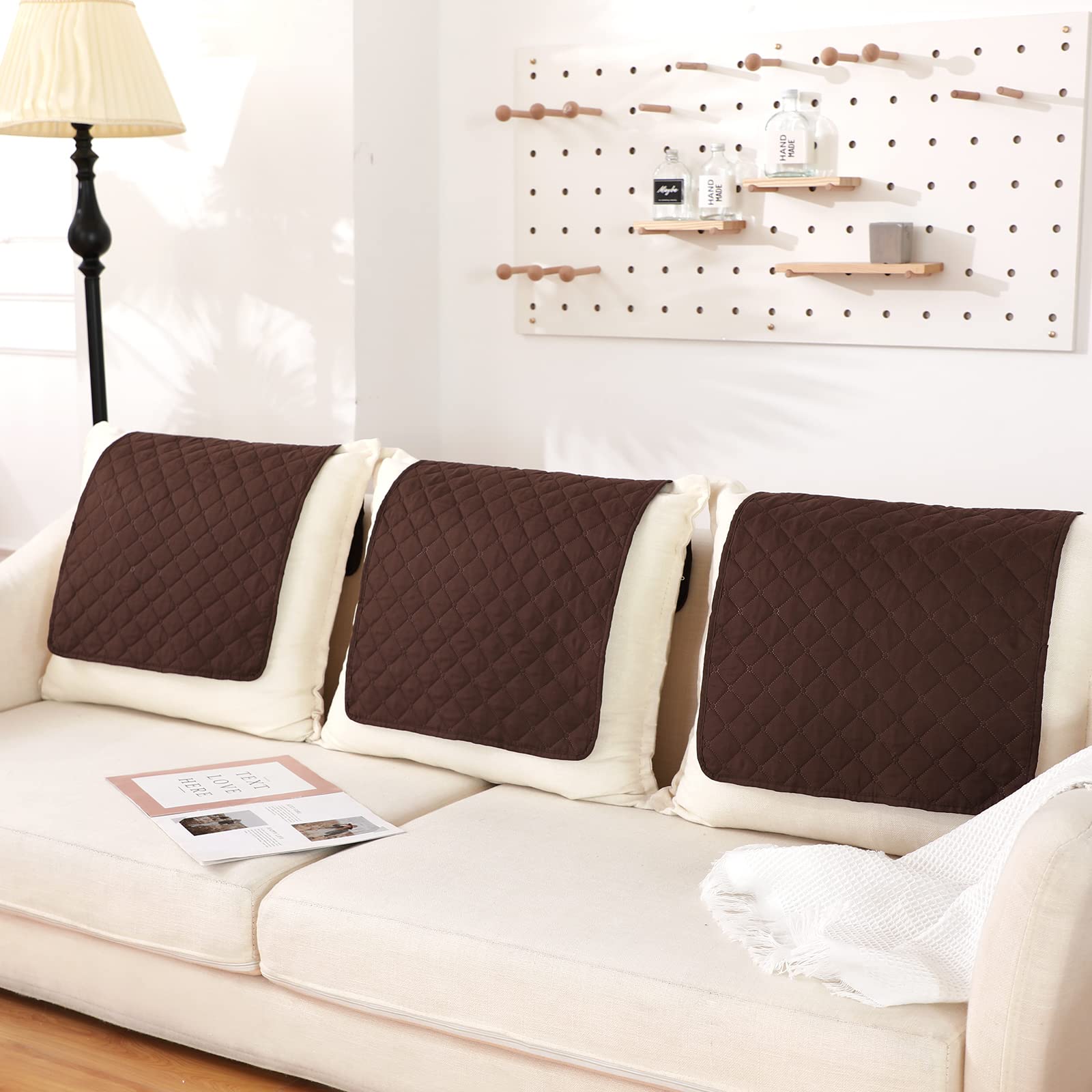 Moukeren 3 Pieces Recliner Headrest Protector Headrest Cover For Recliner Chair Sofa Headrest Covers Couch Headrest Protector Re