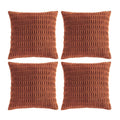 Fancy Homi 4 Packs Rust Decorative Throw Pillow Covers 18X18 Inch For Living Room Couch Bed Sofa, Terracotta Rustic Farmhouse Bo