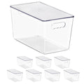 Sorbus Clear Storage Bins with Lids for Kitchen (Extra Large, 8 Pack)