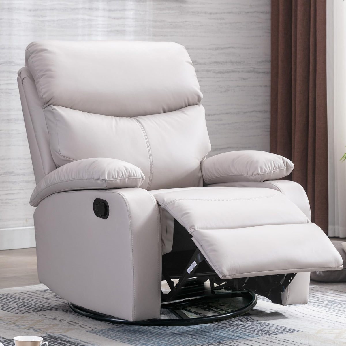 Gnmlp2020 Swivel Rocker Recliner Chair For Adults, Rocking Recliner Chair, Rocker Recliners For Small Spaces, Manual Recliner La