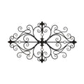 Stratton Home Decor Traditional Black Metal Scroll Wall Decor | Easy To Hang Black Metal Wall Art With Bronze Finish | Wrought Iron Wall Decor Accent Piece For Any Room | 25.00X0.50”X36.00”
