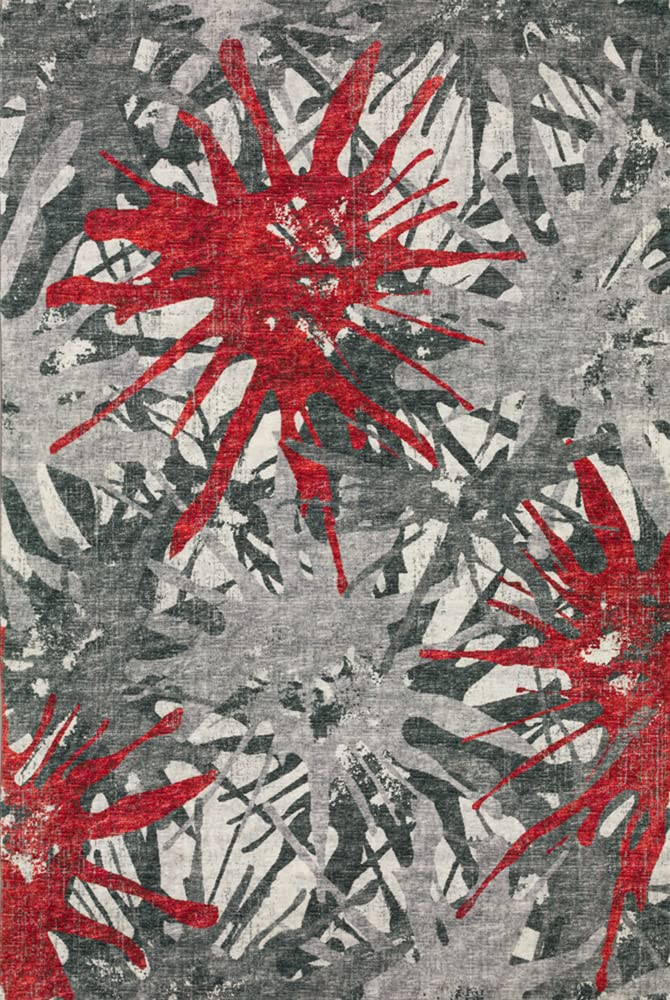 Dalyn Rug Company Brisbane Br6 Dynamic Color Splash Scarlet 2'3&quot; X 7'6&quot;