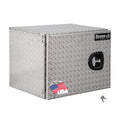 Buyers Products 1705200 Underbody Truck Tool Box with Barn Doors, 18x18x24 Inch, Diamond Tread Aluminum, Made in USA, Compressio
