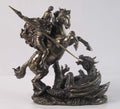 Unicorn Studios WU75858A4 St. George on Horse Slaying a Dragon Sculpture