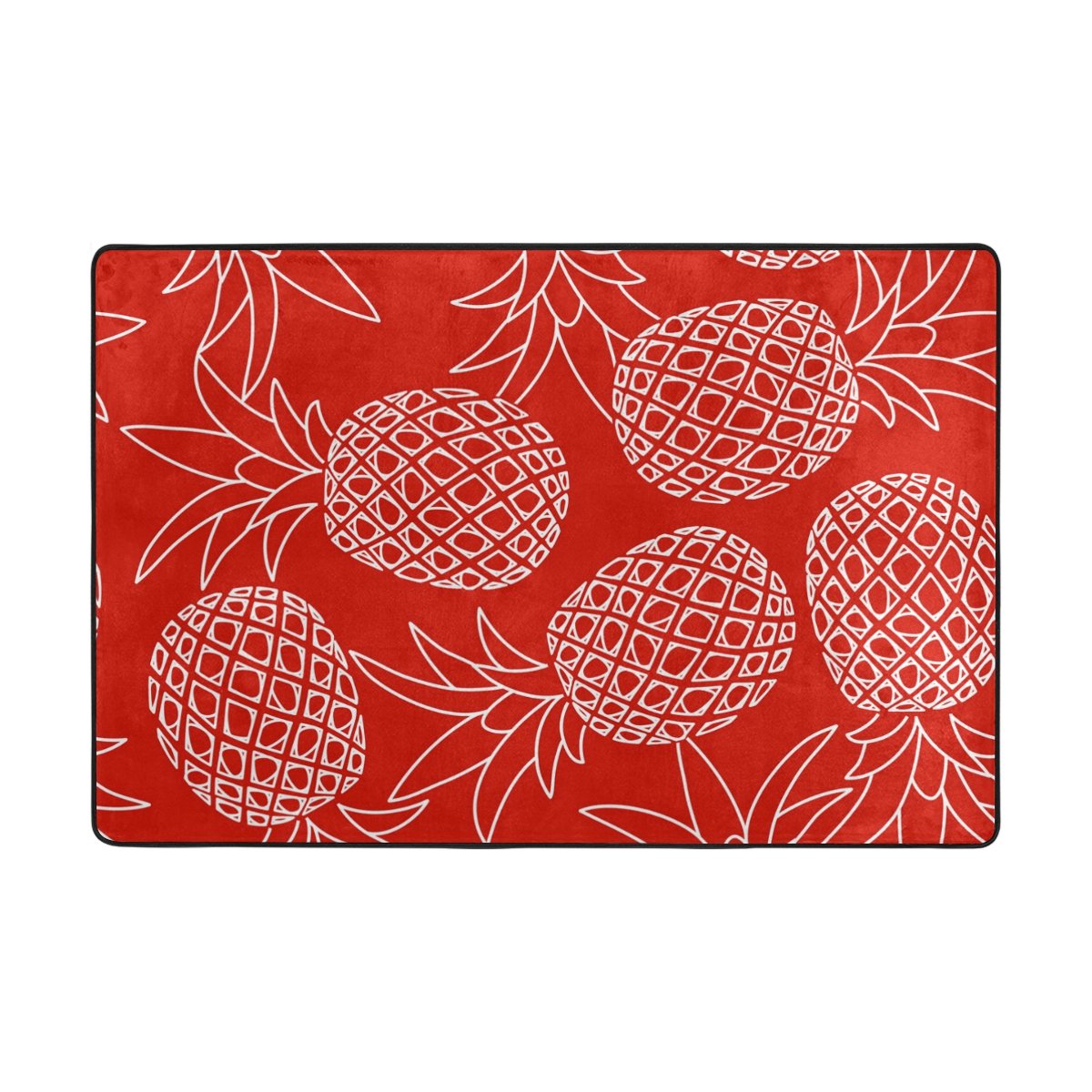 My Little Nest Area Rug Cute Pineapples Lightweight Doormat 2' X 3', Memory Sponge Indoor Outdoor Decor Carpet For Entrance Living Room Bedroom Office Kitchen Hallway