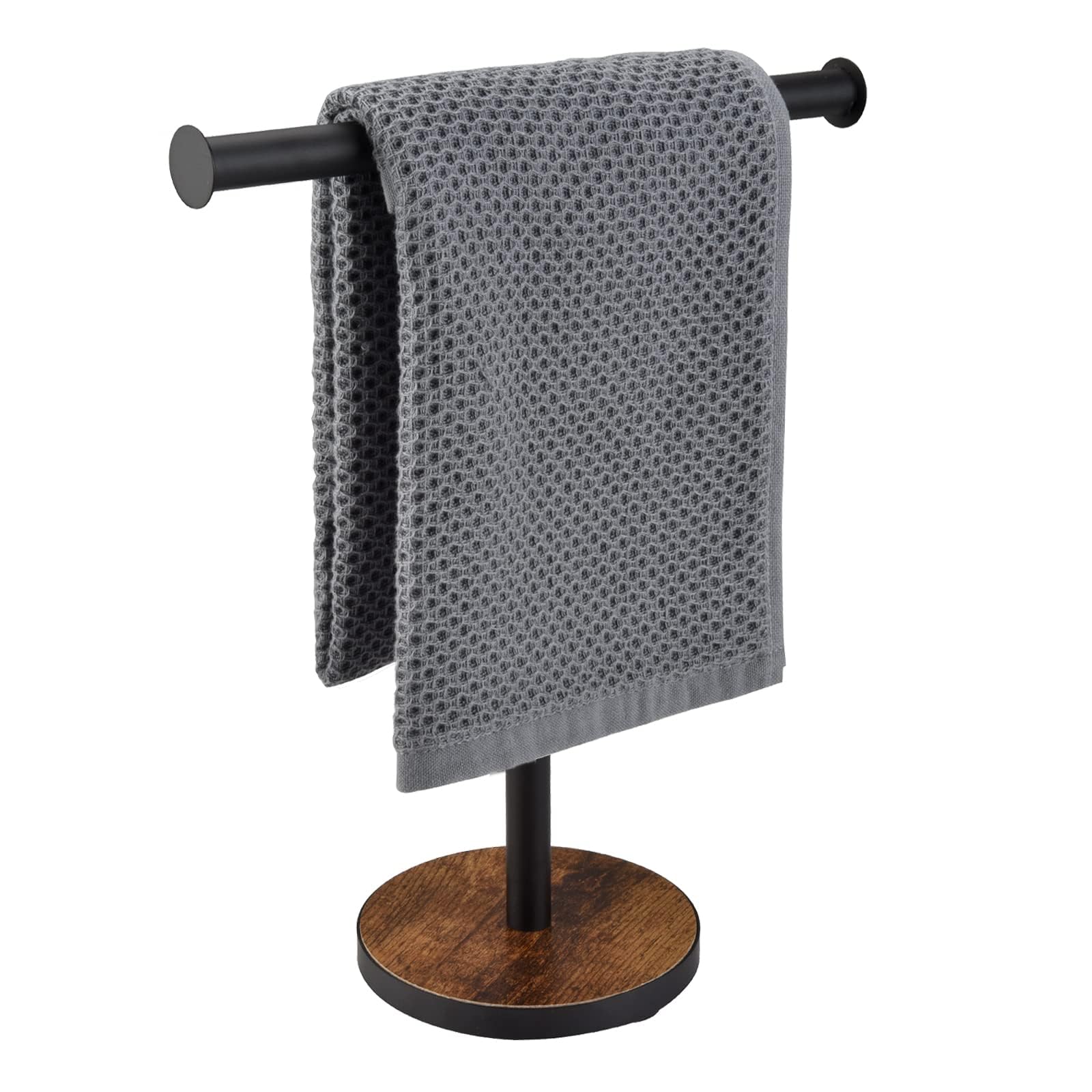 BCOZLUX Towel Holder Stand, Countertop Hand Towel Stand for Bathroom and Kitchen, Free Standing Counter Towel Rack with Weighted