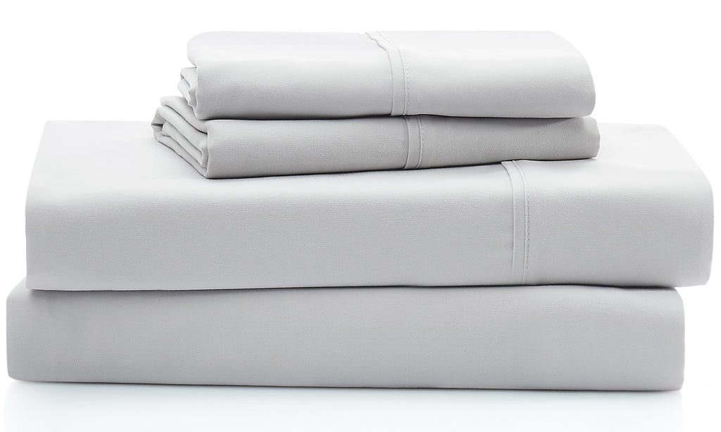Ugg Hedi King Sheet Set 4-Piece Luxury Cooling Sheets Deep Pockets Premium Bedding With 2 Pillow Shams Hypoallergenic Machine Washable Soft Lightweight Bed Set For Bedroom, King, Stone Grey
