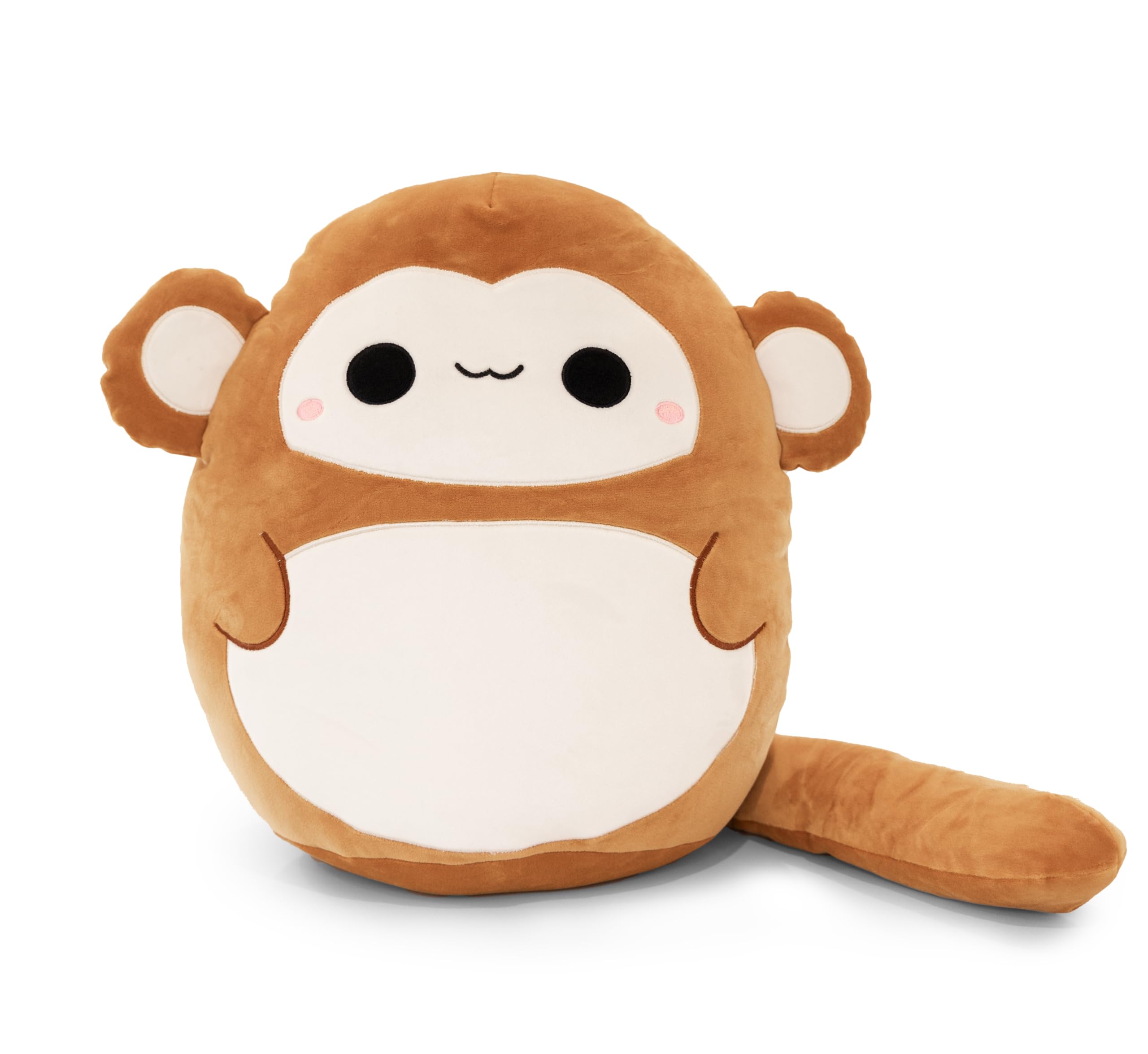 Snuggaboos Jumbo 17 Inch Mia The Monkey Plush Squish Pillow Original: Super Soft Cute Stuffed Animal Toy With Extra Long Tail -