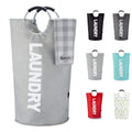 Caroeas 90L Laundry Basket (13 Colors), Waterproof Laundry Hamper, Laundry Bag with Padded Handles, Clothes Hamper Stands Up Wel