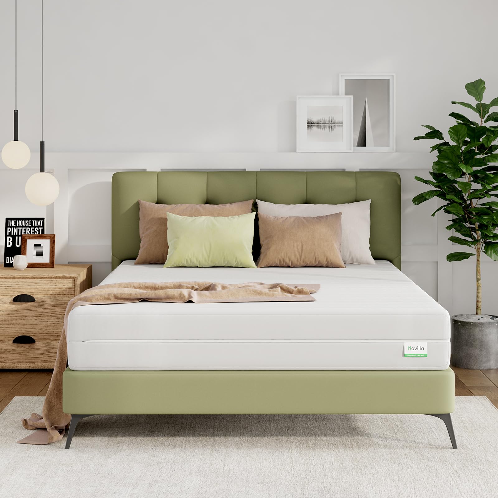 Novilla Full Mattress, 6 Inch Foam Mattress, Double Side Sleep Full Size Mattresses with Breathable Fabric Cover for Back & Side