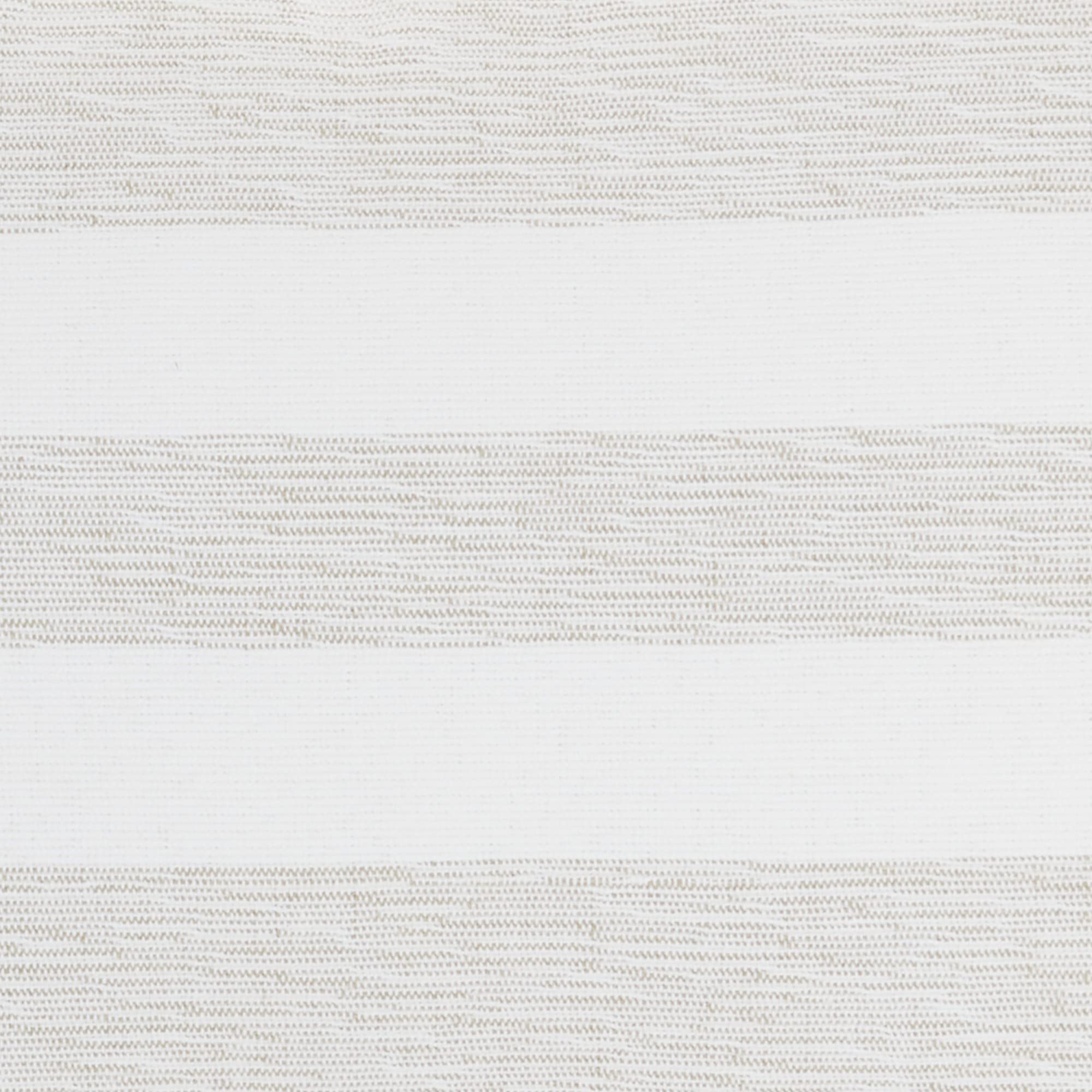 HomeRoots 100% Cotton Taupe and White Stripes Lumbar Throw Pillow