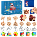 Advent Calendar 2024, Brain Teaser Puzzles Present Box for Kids and Adults, 24 Days Countdown Calendars for Boys Girls, Christma