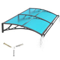 Ggnebai Awning For Door Entrance,32X120 Inches Awnings For Doors With Separate Drainage,Front Door Awning Exterior,Polycarbonate