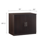 Safco Mayline MSCLDC Medina 2-Door Storage Cabinet, 36"W, Mocha Laminate