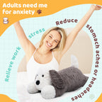 MorisMos Weighted Stuffed Dog, 24" Microwavable Plush, 4lbs Unscented Throw Pillow, Model W394_0_60