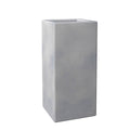 Terra Series Poly Stone Planter in Aged Concrete 7.9 x 7.9 19.7 High