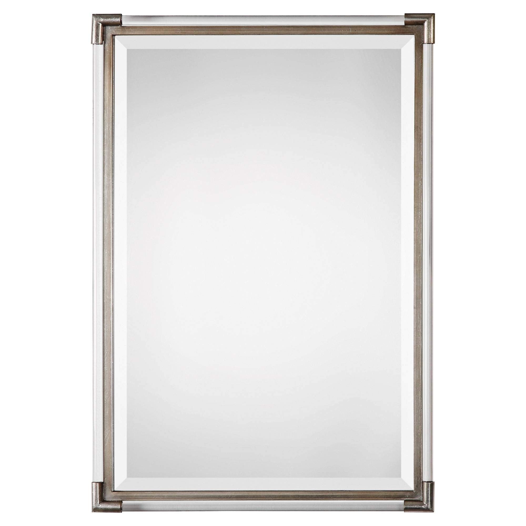 Uttermost Mackai Metallic Silver Leaf 23 x 32 3/4 Wall Mirror