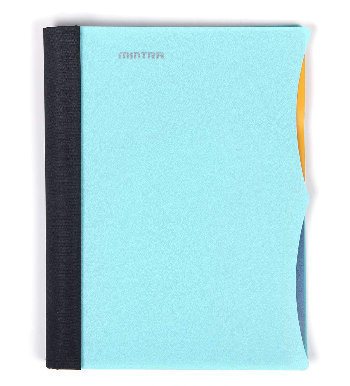 Mintra Office Durable Premium Spiral Notebook, ((Teal, 2 Subject (6In X 9.5In)), Wire, Fabric Covered Coils, No Snags, Removable
