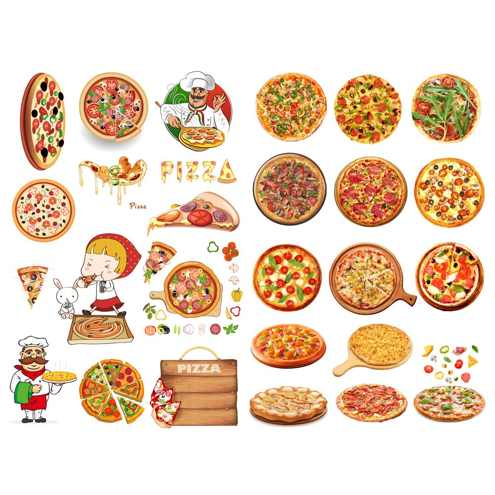 Seasonstorm Pizza Delicious Food Aesthetic Diary Travel Journal Paper Stickers Scrapbooking Stationery School Office Art Supplie