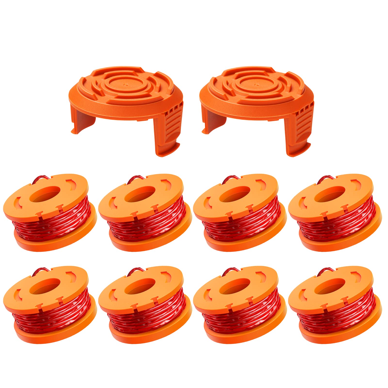 10 Pack Wa0010 Trimmer Line Compatible With Worx String Trimmer, 0.065' Autofeed Replacement Trimmer Spool For Worx String Trim
