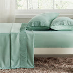 Bedsure California King Sheet Sets - Soft Sheets For California King Size Bed, 4 Pieces Hotel Luxury Mint Green Sheets Cal King,