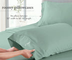 California Design Den 100% Cotton Pillowcases, Pillow Case Set Of 2, Fits Standard & Queen Pillows, Luxury 400 Thread Count Sateen Pillowcases, Match With Our 400 Thread Count Sheets (Sage Green)