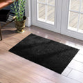 Homeideas Door Mats Indoor, 17'X29' Super Absorbent Non Slip Rugs For Entryway, Front Back Welcome Doormat Dirt Trapper (Black