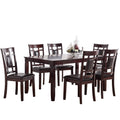 Poundex Samuela 7-Pc Espresso Rubber Wood Counter Height Set by, Brown