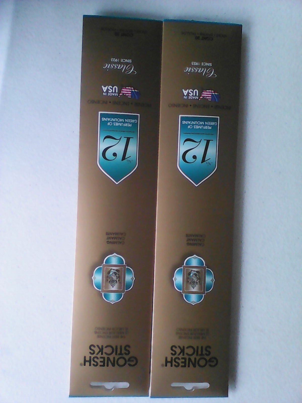 Gonesh Incense Sticks No 12-2 Packs of 20 Sticks