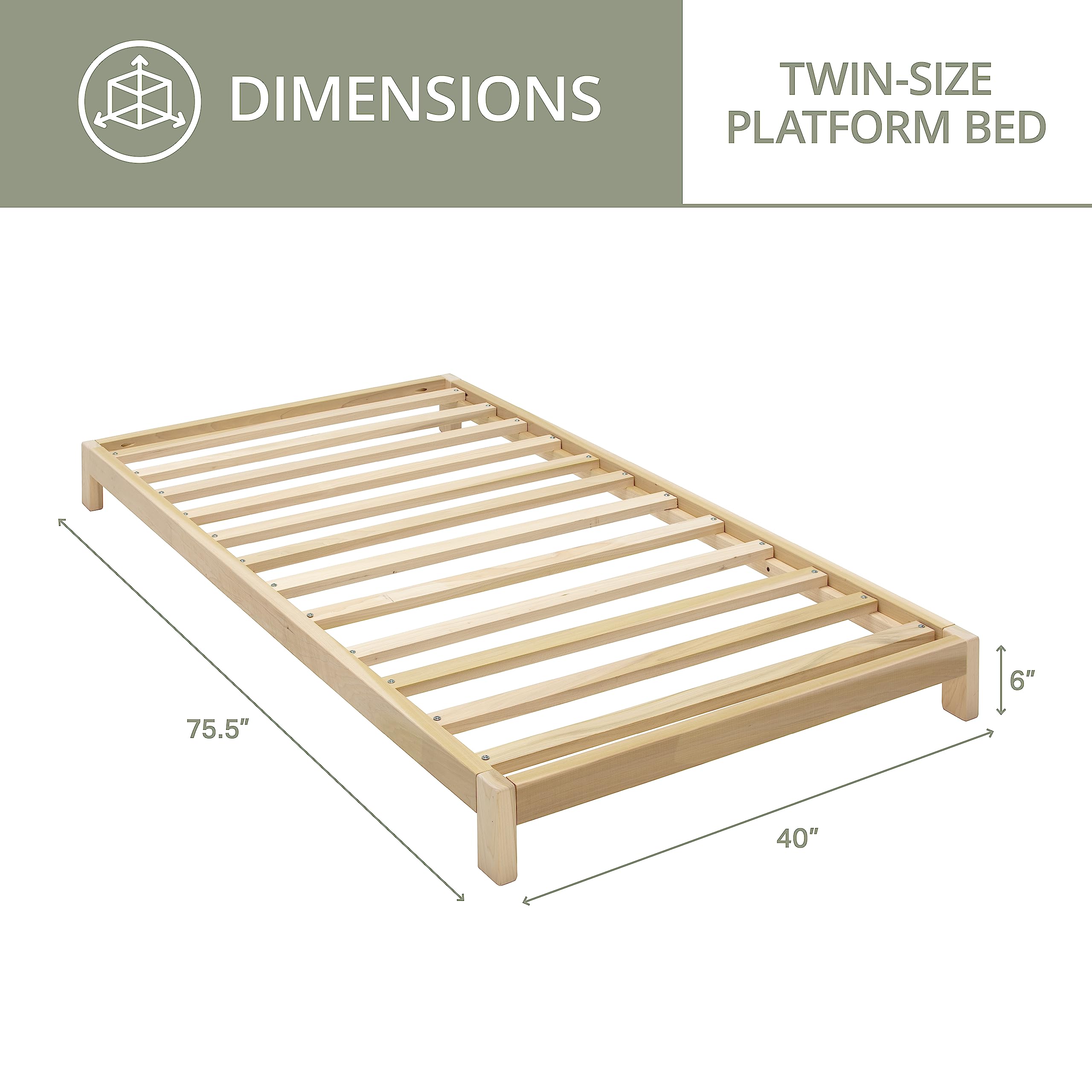 American Furniture Classics Model Twin Platform Twin Size Platform Bed
