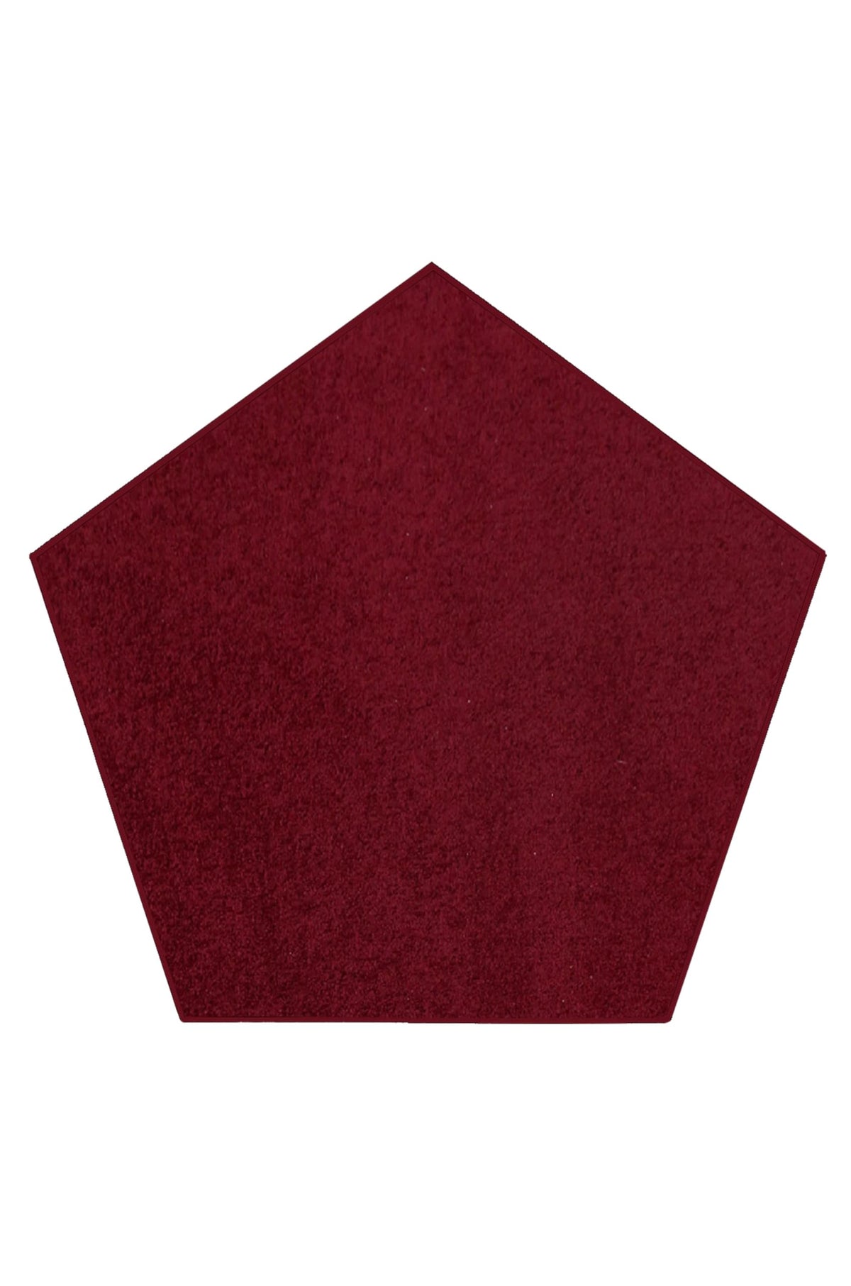 Pet Friendly Solid Color Area Rugs Burgundy - 9' Pentagon, Indoor, Stain Resistant, Perfect for Living Room, Bedroom, Dining Roo