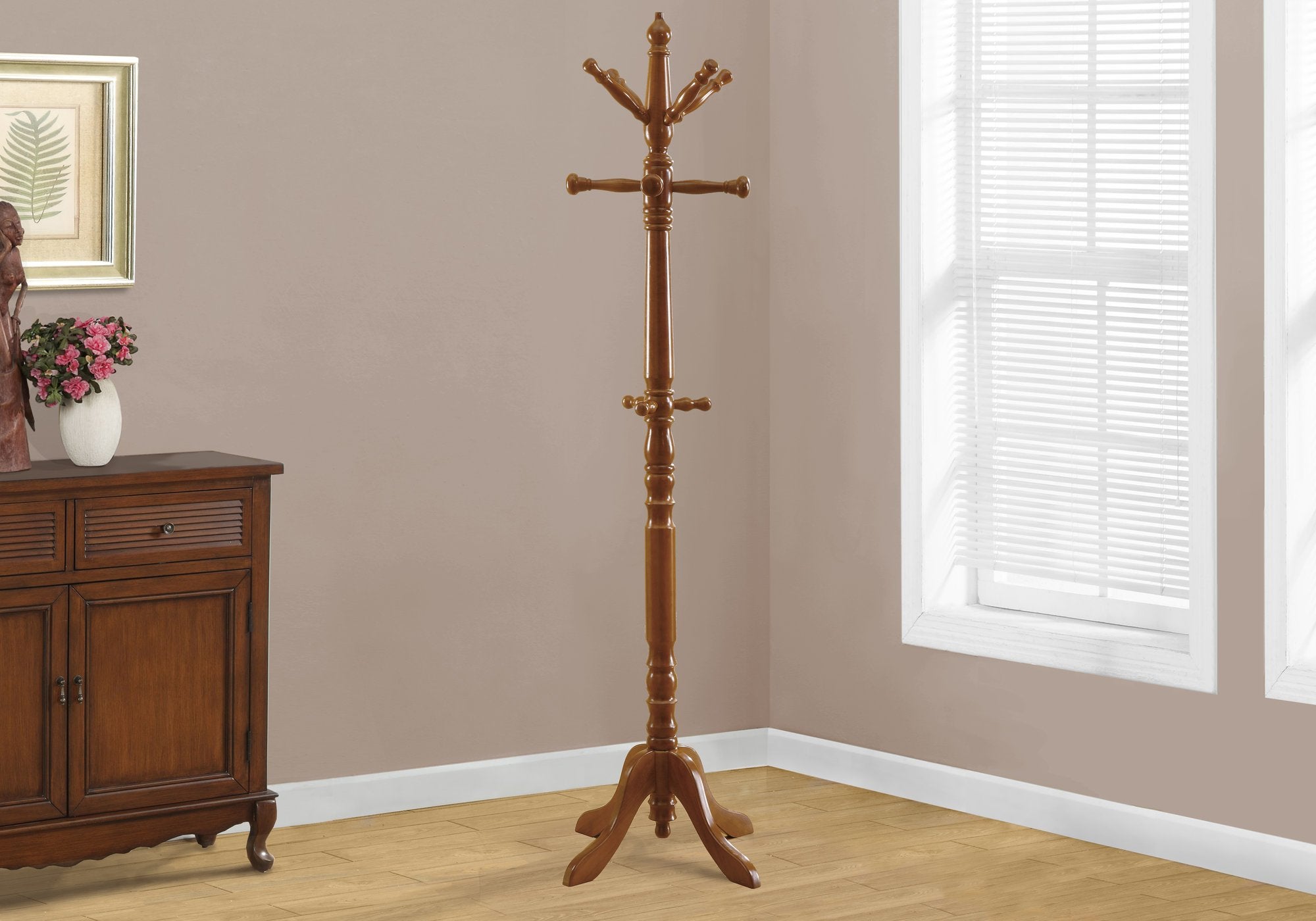 Traditional Solid Wood Coat Rack